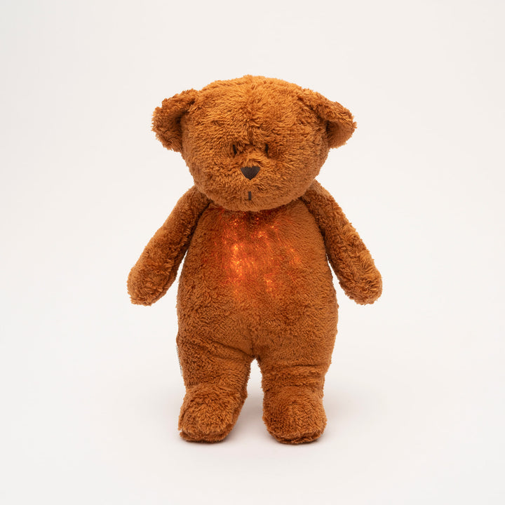 Caramel Natur - The Organic Humming Bear with a lamp