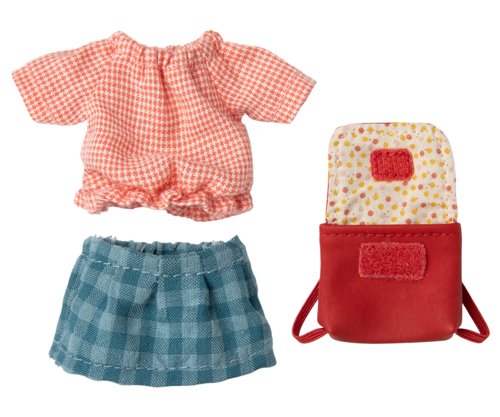 Clothes and bag, Big sister mouse - Red