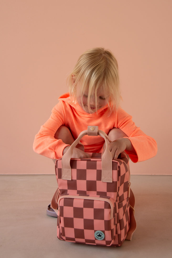 Studio Ditte by Rilla go Rilla | backpack small // blocks pink - brown