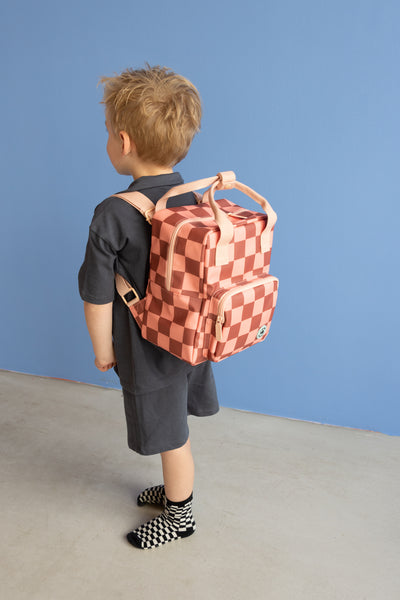 Studio Ditte by Rilla go Rilla | backpack small // blocks pink - brown