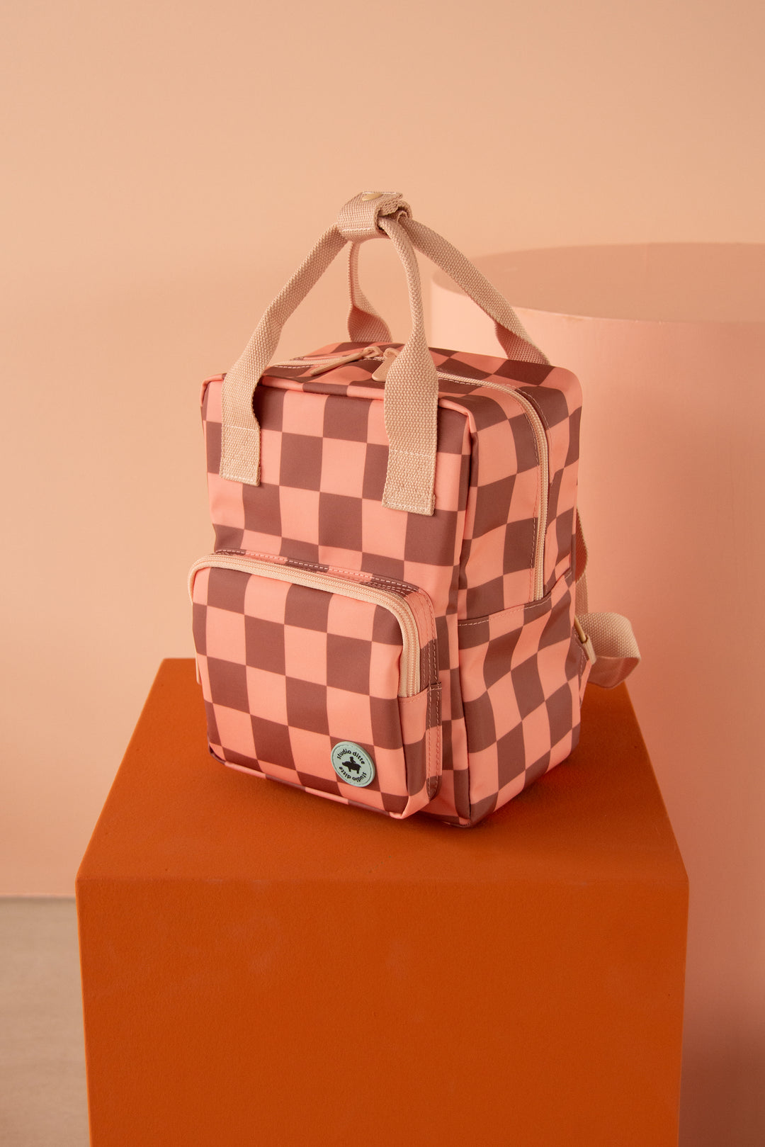 Studio Ditte by Rilla go Rilla | backpack small // blocks pink - brown