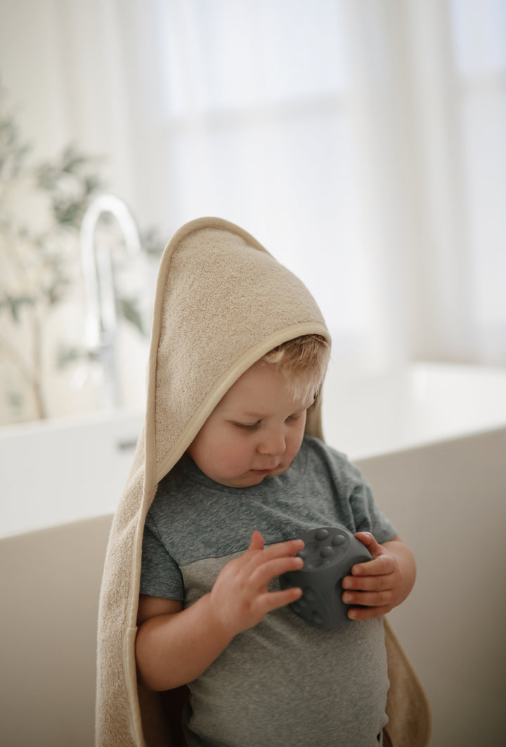 Organic Cotton Baby Hooded Towel Fog