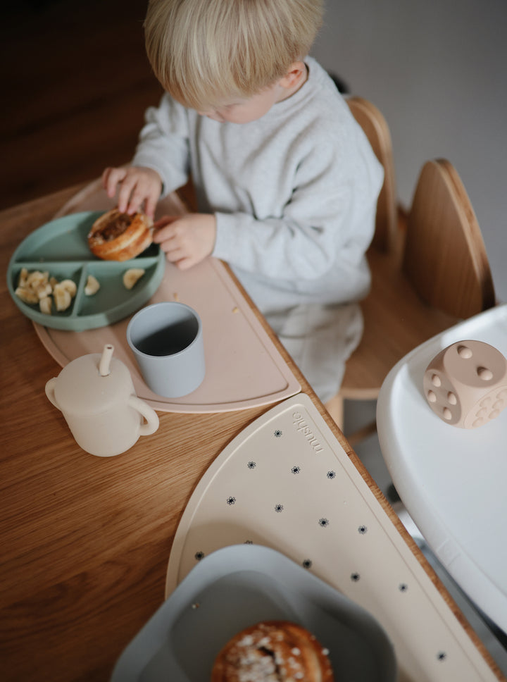 Silicone Training cup + Straw Blush