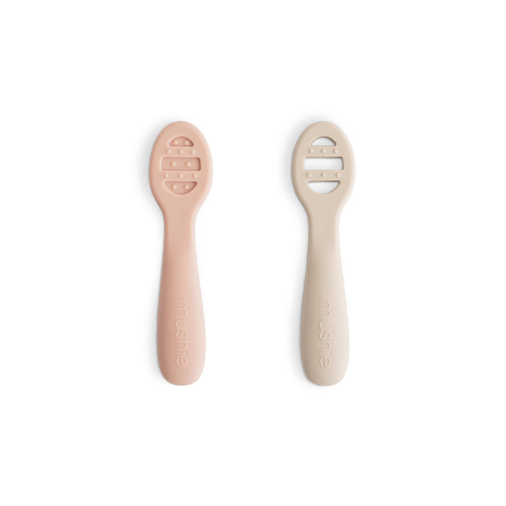 First Feeding Baby Spoons 2-Pack Blush/Shifting Sand