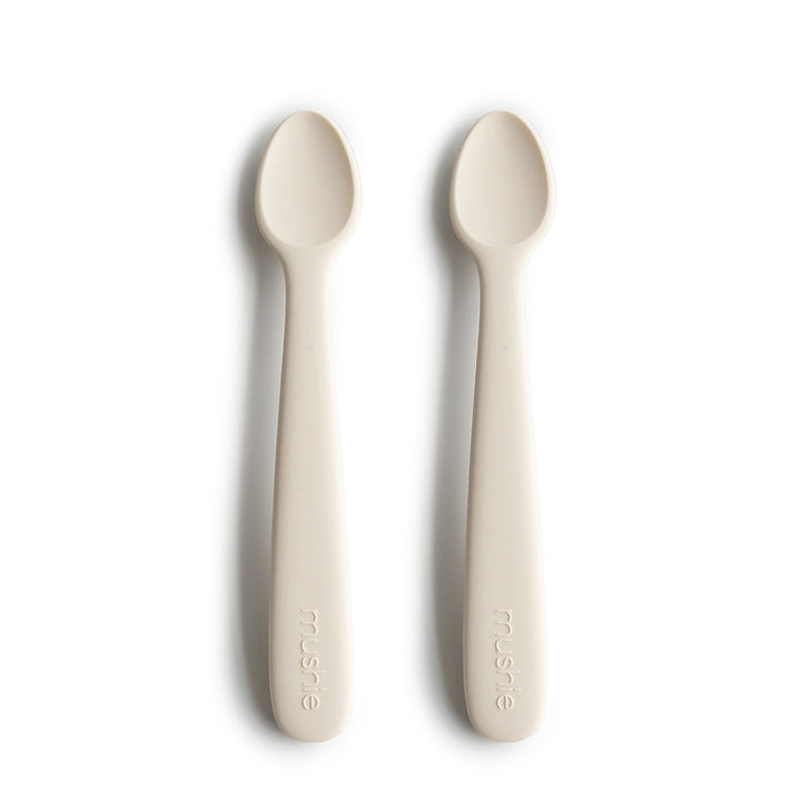 Silicone Feeding Spoons 2-Pack Ivory