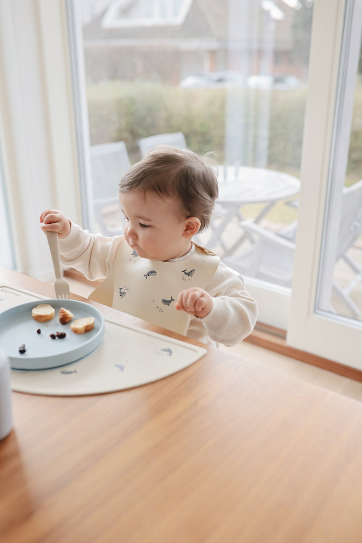 Silicone Baby Bib Whales