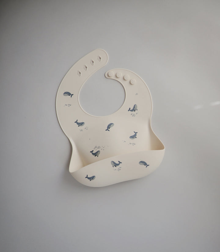 Silicone Baby Bib Whales