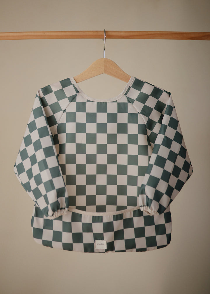 Long Sleeve Bib Olive Check