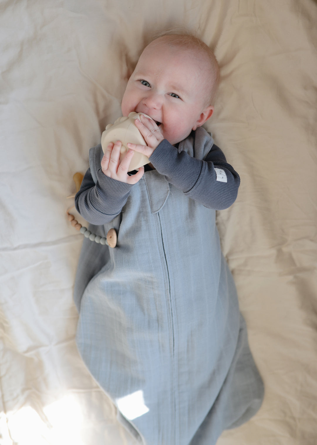 Organic Cotton Sleep bag Baby blue