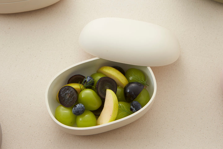 Bento Box Pebble White Eggshell