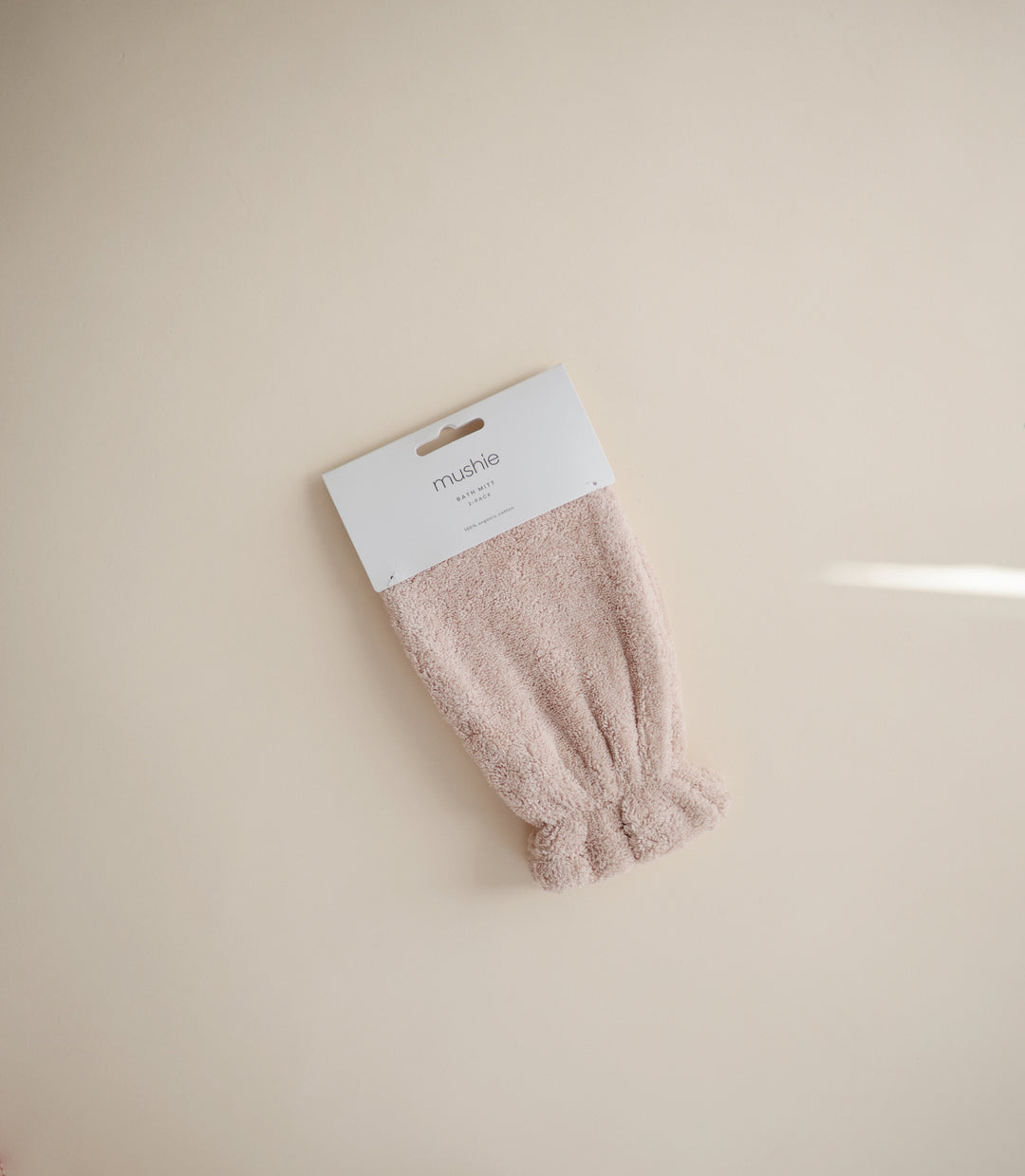 Organic Cotton Bath Mitt 2 / Pack Blush