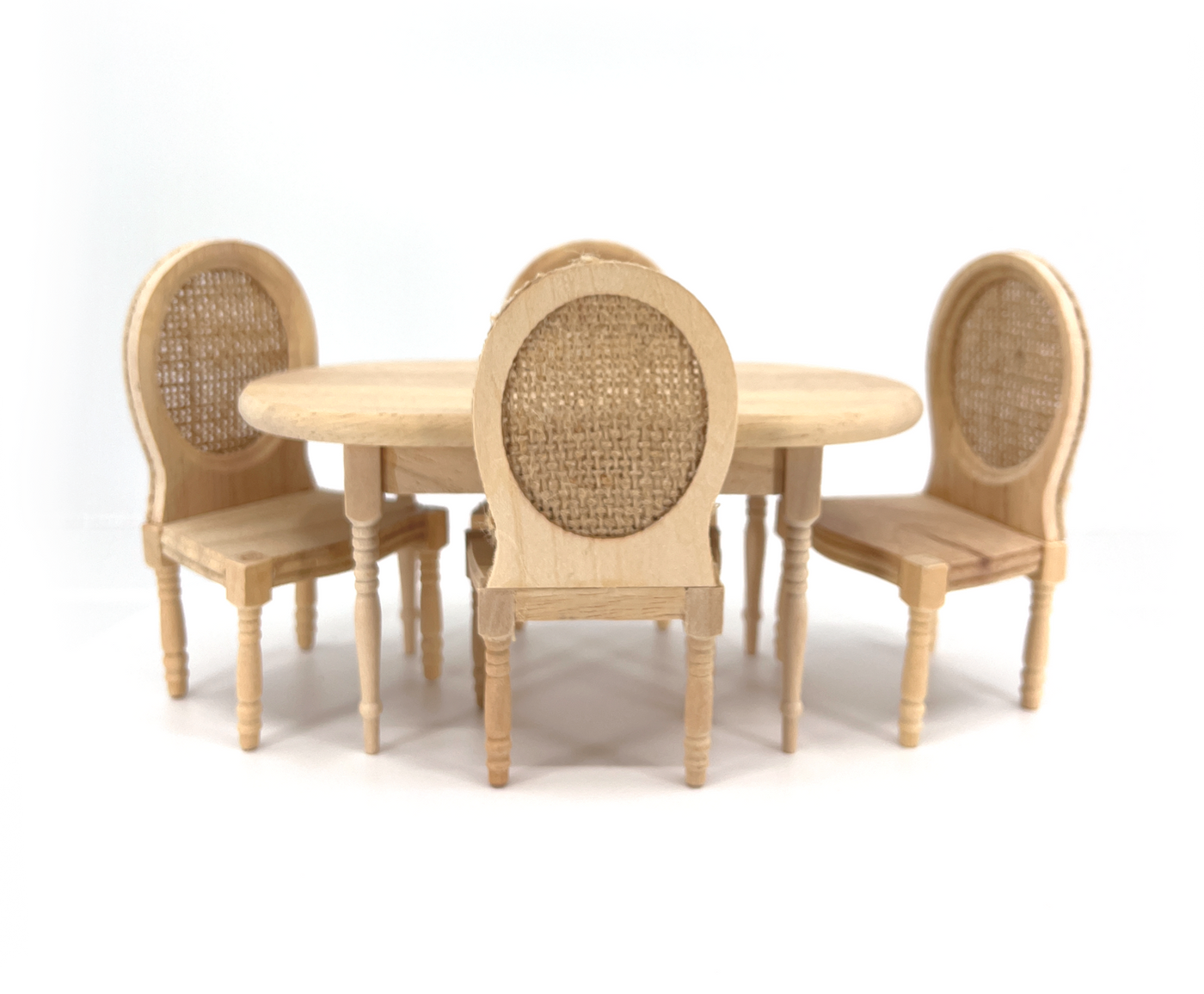 Miniature French Dining Table with 4 chairs