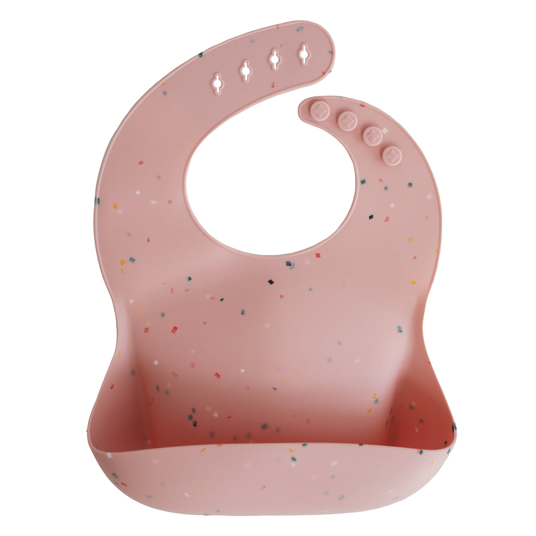 Babero de silicona Powder Pink Confetti (5731214655643)