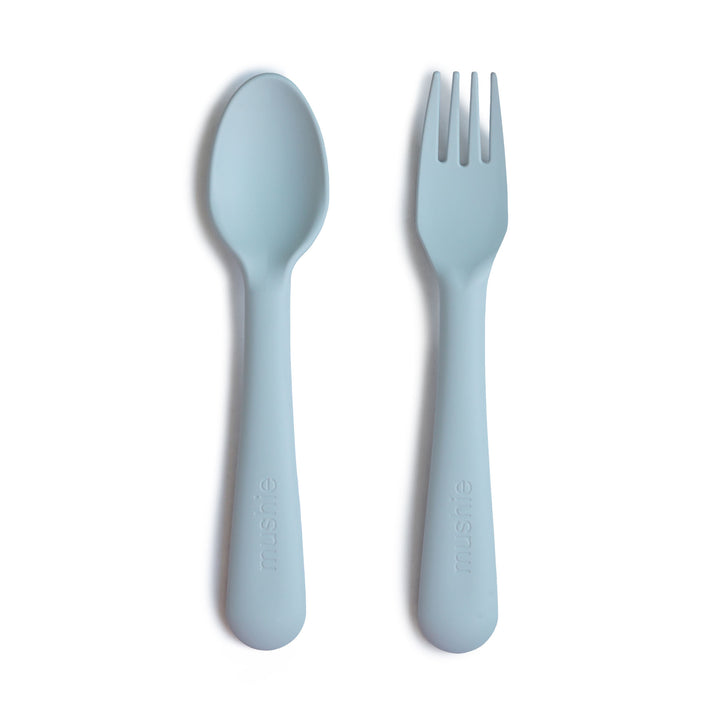 Dinnerware Fork and Spoon Set Powder Blue