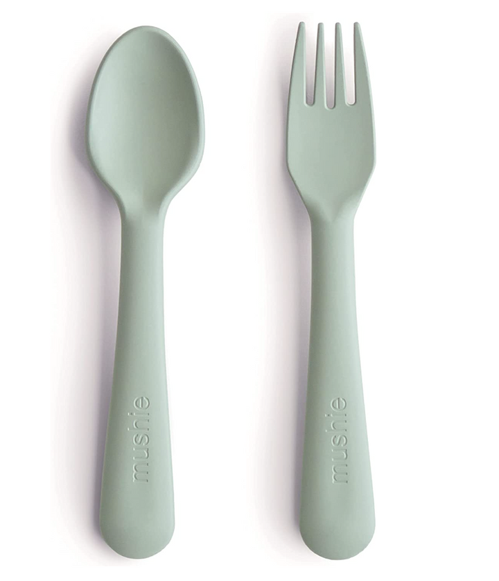 Dinnerware Fork and Spoon Set Sage