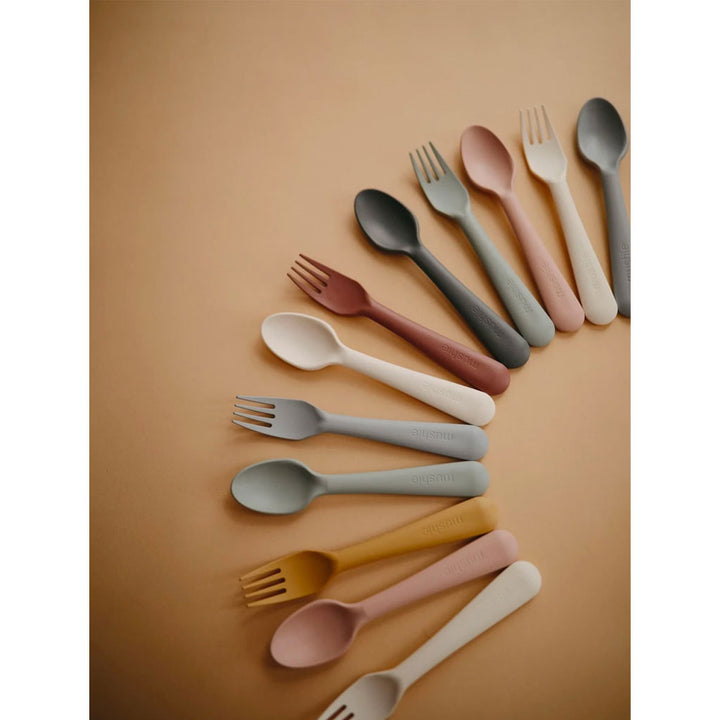 Dinnerware Fork and Spoon Set Sage