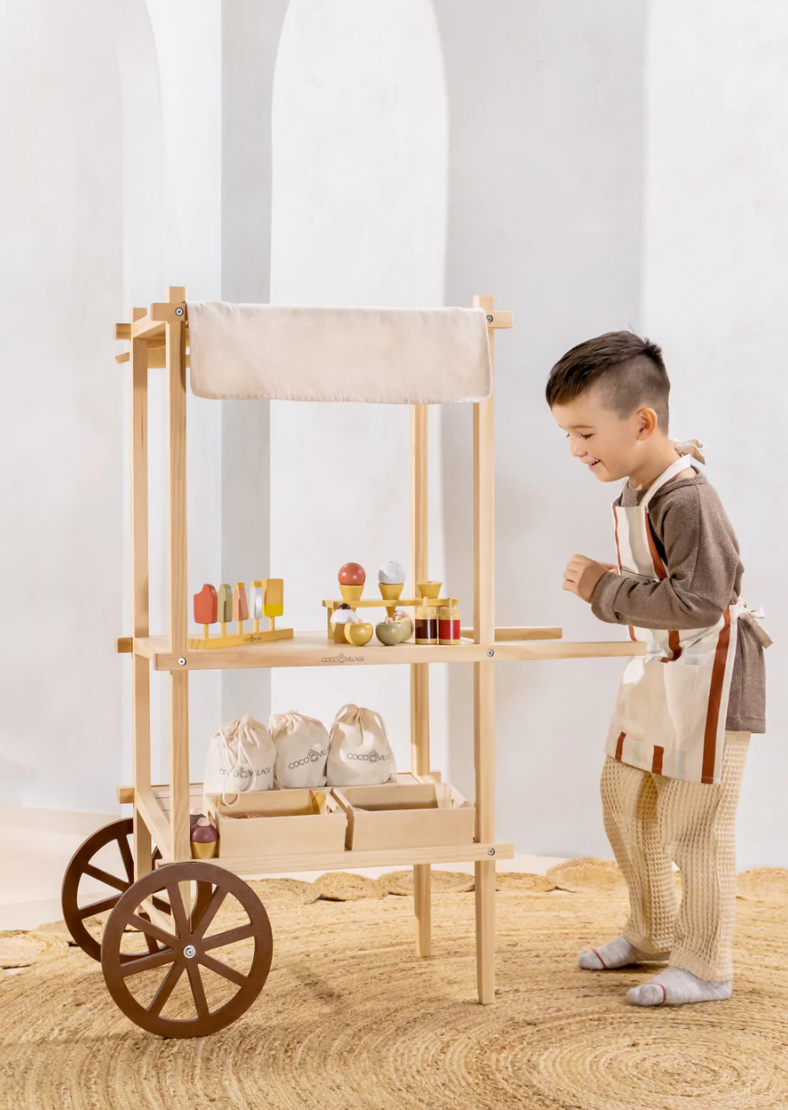 Wooden Popsicles & Stand Playset